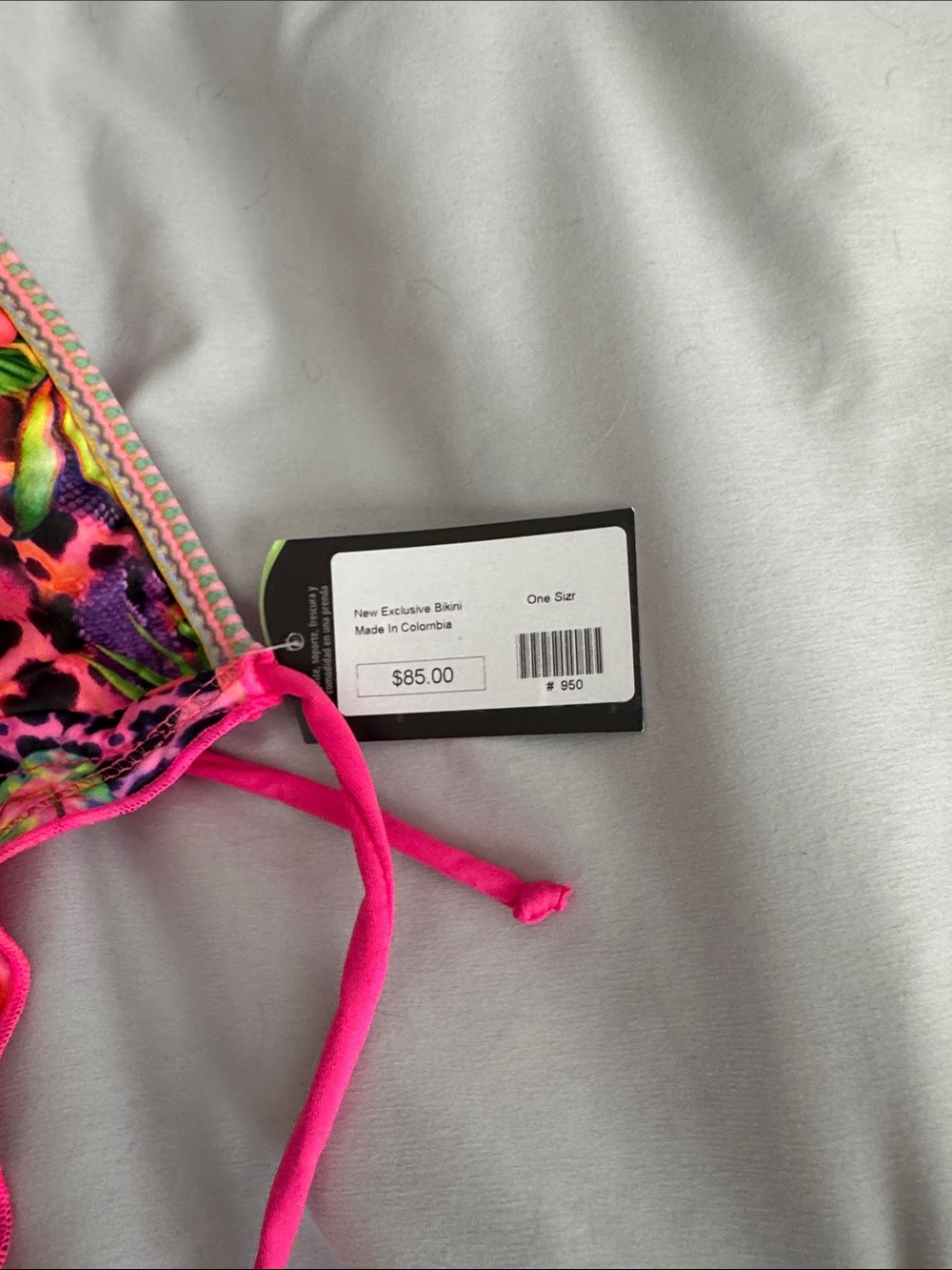 Bright Pink Tropical Print One-Piece Swimsuit - Picture 10 of 10
